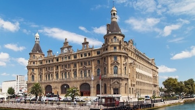 View of the Haydarpasha train station in Istanbul